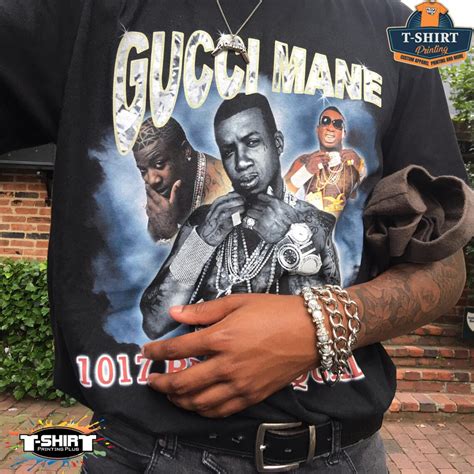 camiseta gucci mane|graphic print crew neck t shirt gucci.